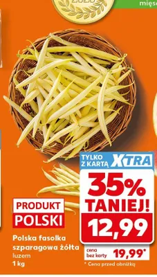 Fasolka szparagowa żółta polska promocja w Kaufland