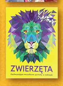 Książka Zwierzęta Zachwycające mozaikowe portrety z naklejek promocja w Biedronka
