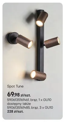 Spot Tune brąz 3xGU10 promocja w Castorama