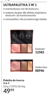 Paletka do twarzy Avon 3 w 1 Golden Hour promocja w AVON