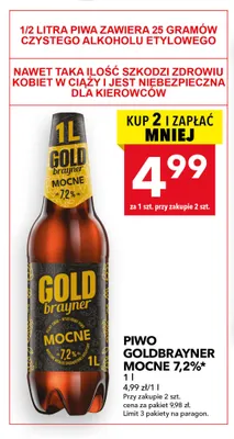 Piwo Goldbrayner Mocne 7,2% promocja w LEWIATAN