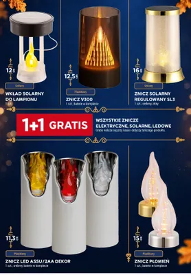 Znicze elektryczne, solarne, ledowe promocja w Stokrotka