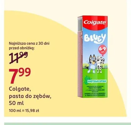 Pasta do zębów Colgate Bluey promocja w Rossmann
