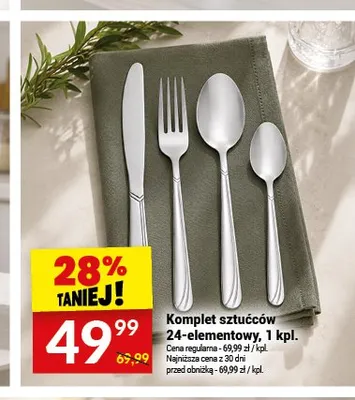 Komplet sztućców 24-elementowy promocja w Twój Market