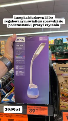 Lampka biurkowa LED lethe. promocja w Biedronka