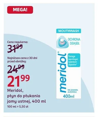 Płyn do płukania jamy ustnej Meridol Ochrona Dziąseł promocja w Rossmann