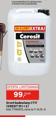 Grunt budowlany CT17 Ceresit promocja w Leroy Merlin