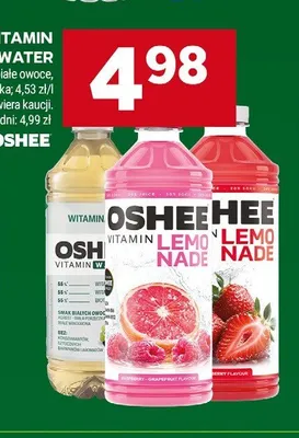 Napój Oshee Vitamin Lemonade Raspberry-Grapefruit promocja w Stokrotka