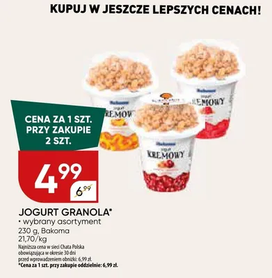 Jogurt granola promocja w Chata Polska