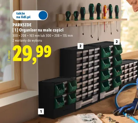 Organizer na małe części Parkside promocja w Lidl