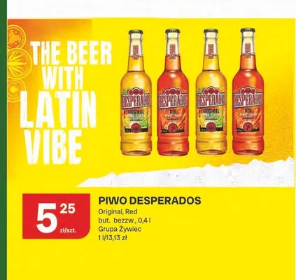 Piwo Desperados Red promocja w Chorten