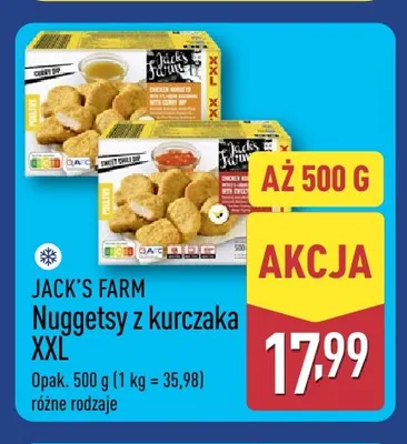 Nuggetsy z kurczaka XXL Jack's Farm promocja w Aldi