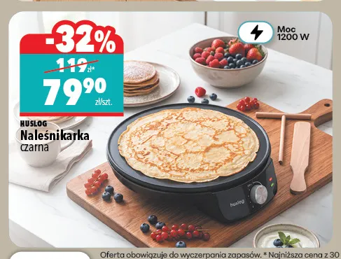 Naleśnikarka czarna Huslog promocja w Biedronka Home