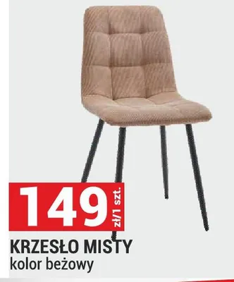Krzesło Misty kolor beżowy promocja w Merkury Market