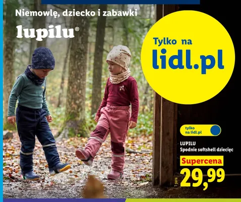Spodnie softshell dziecięce Lupilu promocja w Lidl
