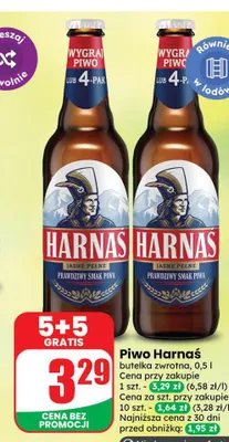 Piwo Harnaś promocja w Dino