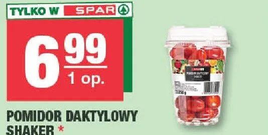 Pomidor daktylowy shaker Maroko/Niderlandy promocja w SPAR
