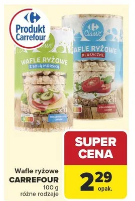 Wafle ryżowe klasyczne promocja w Carrefour Market