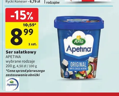 Ser sałatkowy Apetina promocja w Intermarche