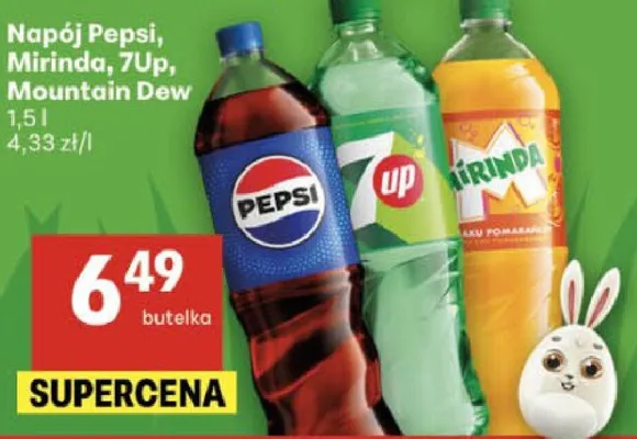 Napój Pepsi, Mirinda, 7Up, Mountain Dew promocja w Delikatesy Centrum