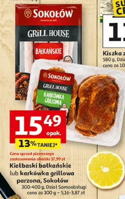Karkówka grillowa parzona Sokołów Grill House promocja w Auchan