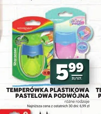 Temperówka plastikowa Keyroad pastelowa podwójna promocja w Stokrotka