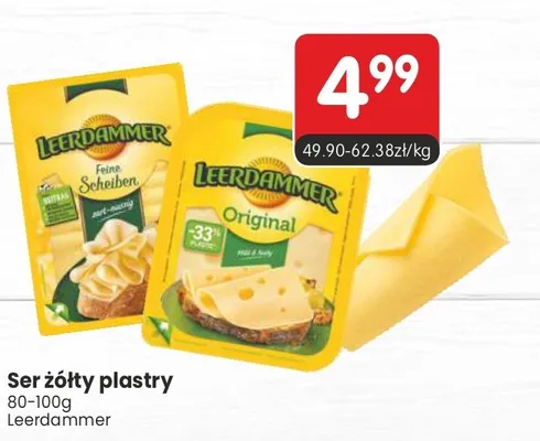 Ser żółty plastry Leerdammer promocja w Market Point