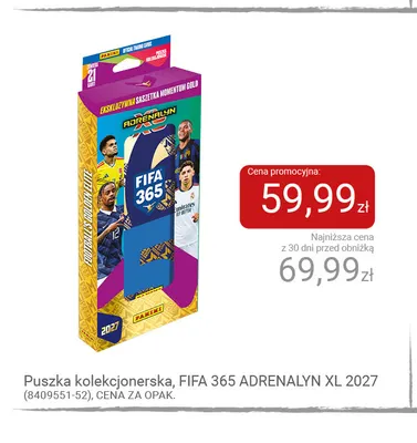 Puszka kolekcjonerska FIFA 365 Adrenalyn XL 2027 Panini promocja w Smyk