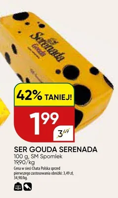 Ser żółty Gouda Serenada Spomlek promocja w Chata Polska