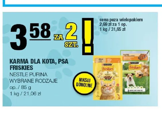 Karma dla kota psa Friskies promocja w SPAR