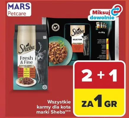 Karma dla kota Sheba Fresh & Fine promocja w Carrefour Market