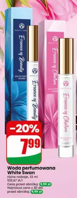 Woda perfumowana White Swan Essence of Beauty promocja w Dino