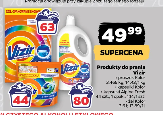 Żel do prania do kolorów Vizir promocja w Netto