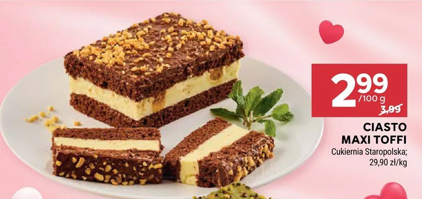 Ciasto maxi toffi promocja w Stokrotka