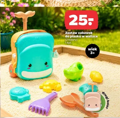 Zestaw zabawek do piasku w walizce promocja w Netto
