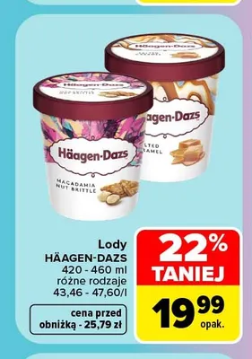 Lody Häagen-Dazs Salted Caramel promocja w Carrefour