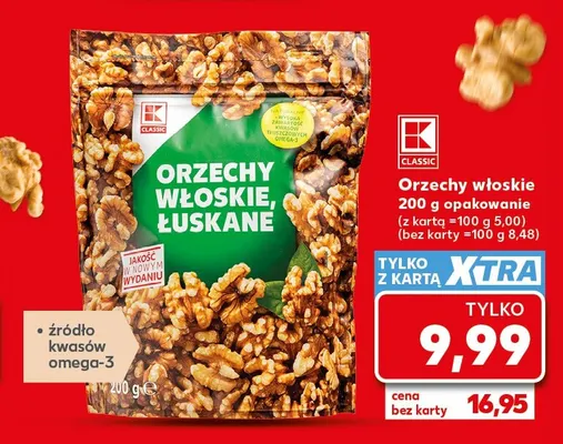 Orzechy włoskie łuskane K-Classic promocja w Kaufland