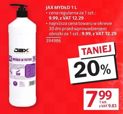 Mydło Jax 1 l promocja w Selgros