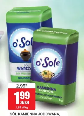 Sól kamienna spożywcza jodowana O'Sole promocja w Bingo
