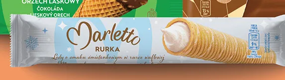 Lody rurka Marletto o smaku śmietankowym promocja w Biedronka