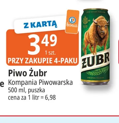 Piwo Żubr promocja w Leclerc