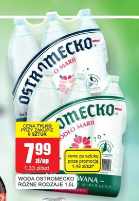 Woda Ostromecko 6-pak 1,5l promocja w Bingo