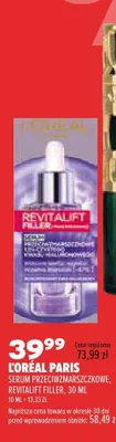 Serum przeciwzmarszczkowe L'Oréal Paris Revitalift Filler promocja w Drogerie Natura