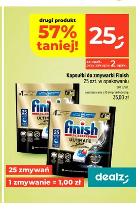 Kapsułki do zmywarki Finish Ultimate Plus promocja w Dealz