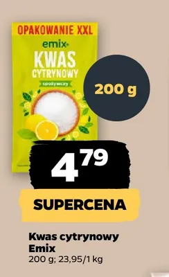 Kwas cytrynowy Emix promocja w Netto