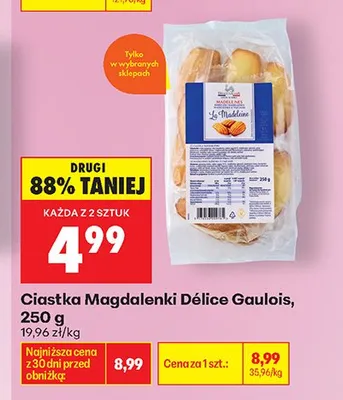 Ciastka Magdalenki Délice Gaulois promocja w Biedronka