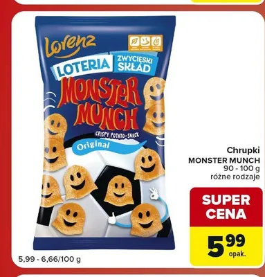 Chrupki Lorenz Monster Munch Original promocja w Carrefour Market
