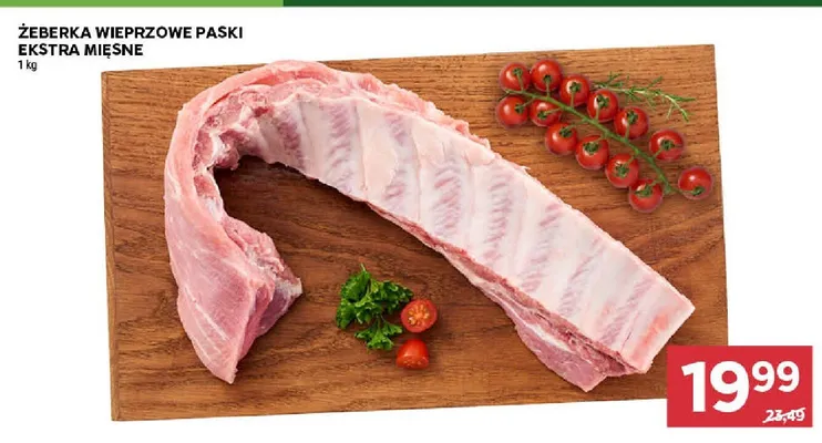 Żeberka wieprzowe paski ekstra mięsne promocja w Stokrotka