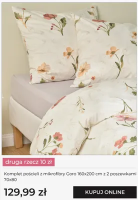 Komplet pościeli z mikrofibry Goro 160x200 cm z 2 poszewkami 70x80 cm promocja w home&you