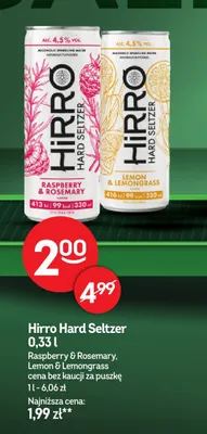 Hirro Hard Seltzer Raspberry & Rosemary promocja w Żabka
